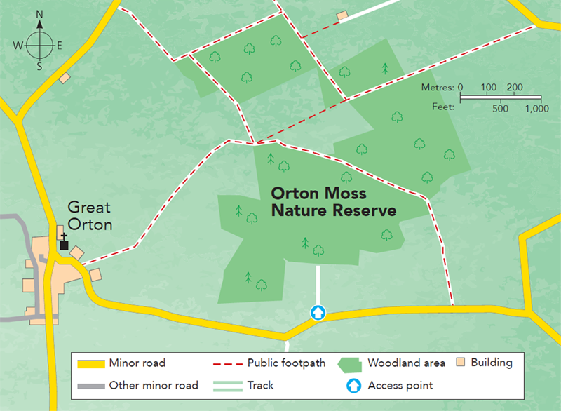 Orton Moss Nature Reserve Map M